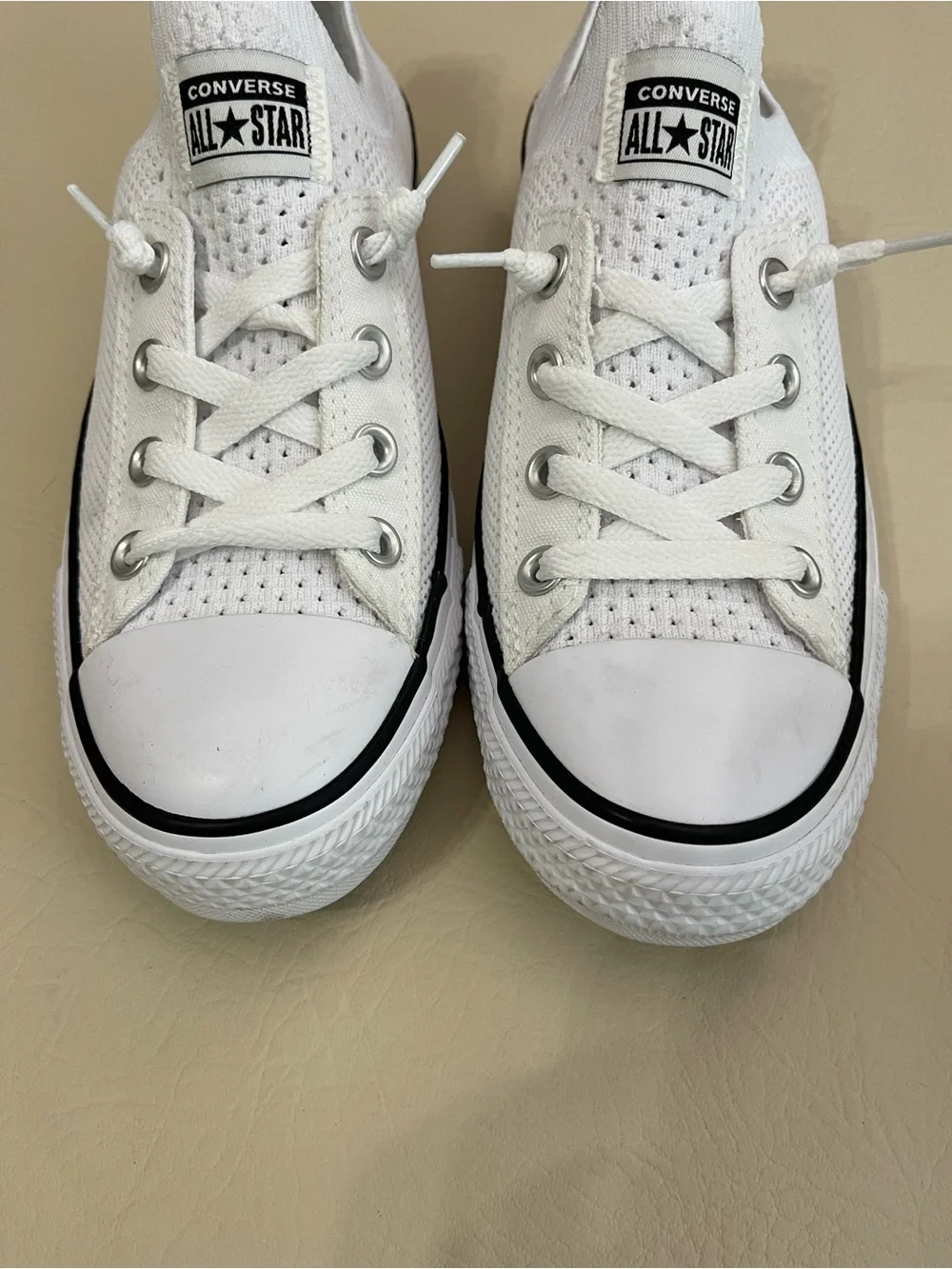 Converse Chuck Taylor All Star Shoreline Knit Slip On Sneaker women Sz 8 white - Picture 2 of 11